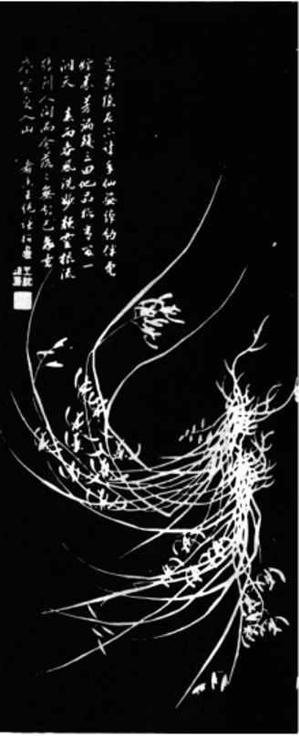 清·王纯谦指画兰草